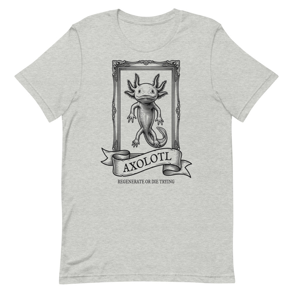 Axolotl — Regenerate or Die Trying | Vintage Science Tee print detail 1