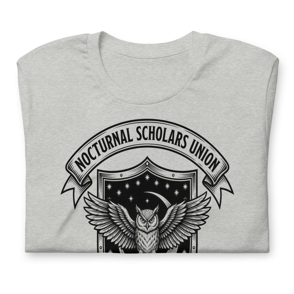 Nocturnal Scholars Union — Local 0300 | Crest Tee print detail 2
