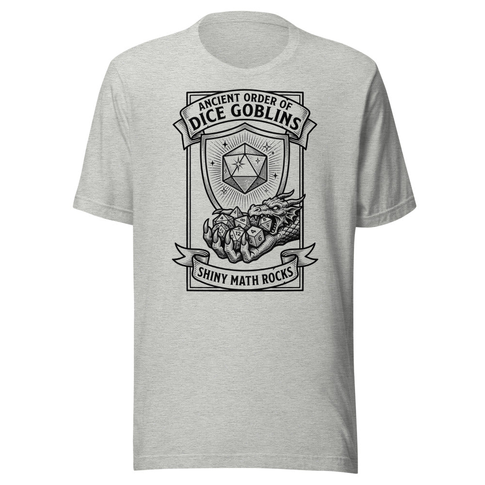Ancient Order of Dice Goblins | Crest Tee Athletic Heather flat lay