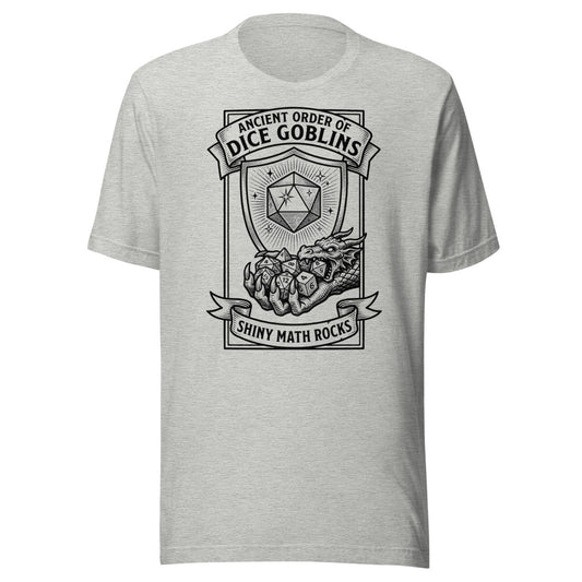 Ancient Order of Dice Goblins | Crest Tee Athletic Heather flat lay