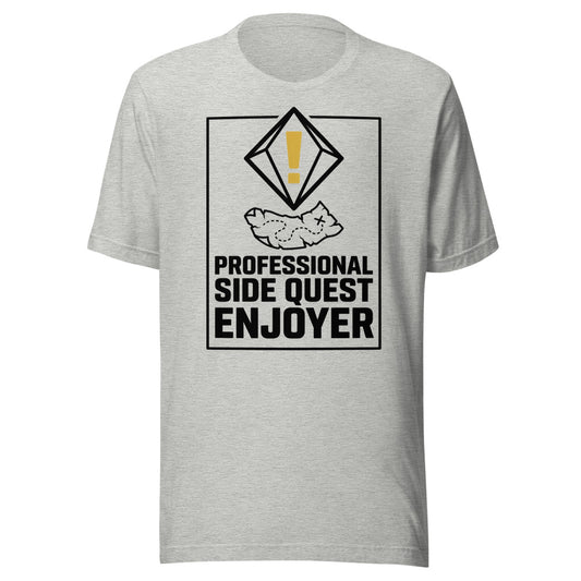Professional Side Quest Enjoyer | Gamer Tee Athletic Heather flat lay