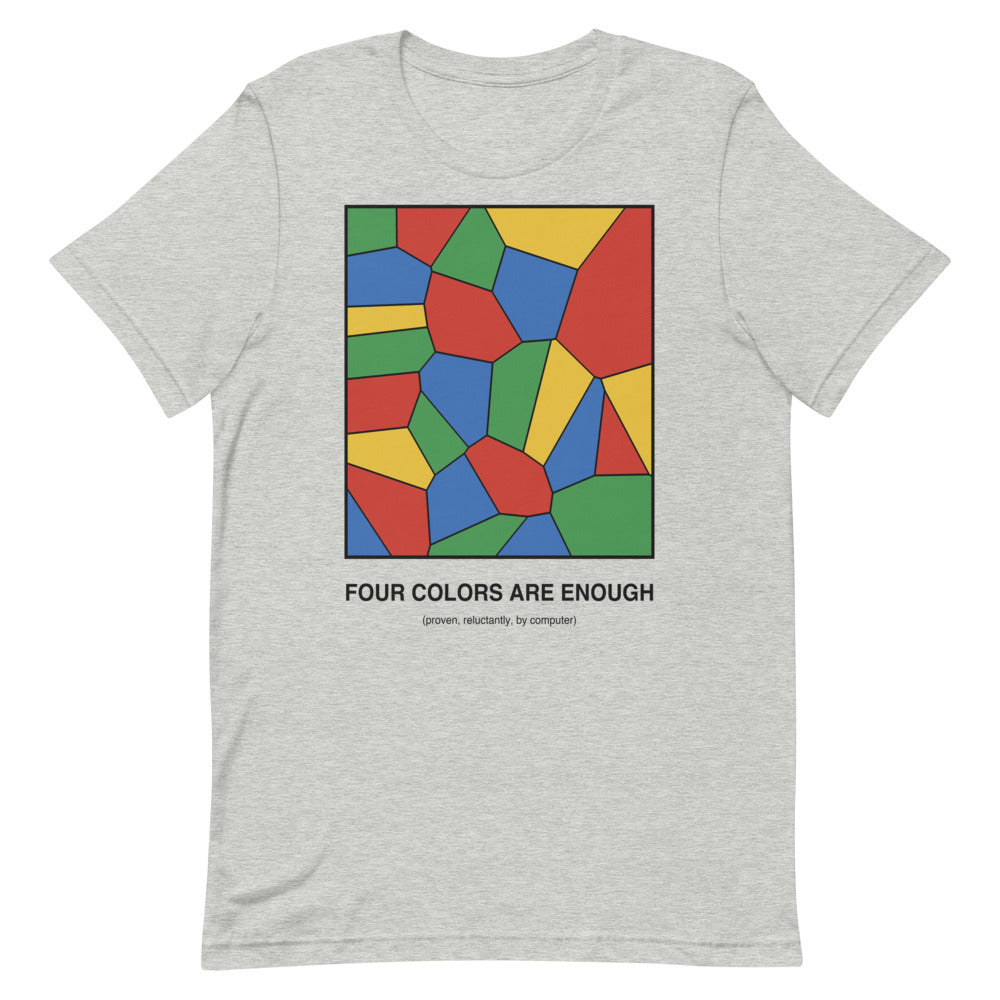 Four Colors Are Enough | Math Theorem Tee print detail 1