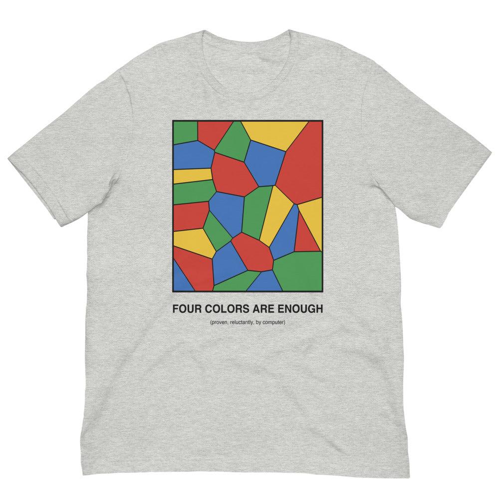 Four Colors Are Enough | Math Theorem Tee print detail 3
