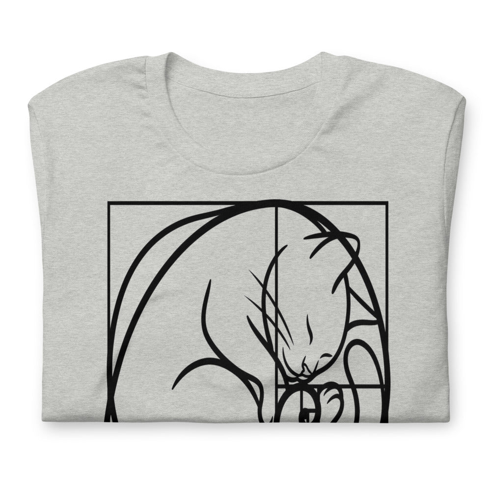 Fibonacci Cat — 1, 1, 2, 3, 5... zzz | Math Cat Tee print detail 2