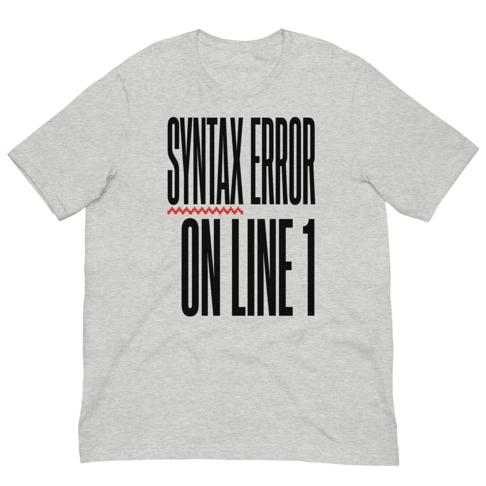 Syntax Error on Line 1 | Retro Programmer Tee print detail 3