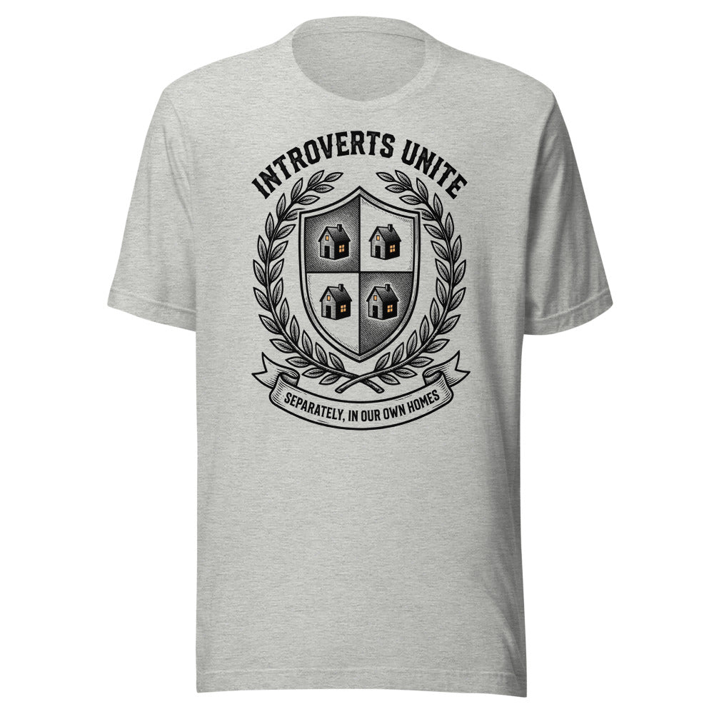Introverts Unite — Separately, In Our Own Homes | Introvert Tee Athletic Heather flat lay