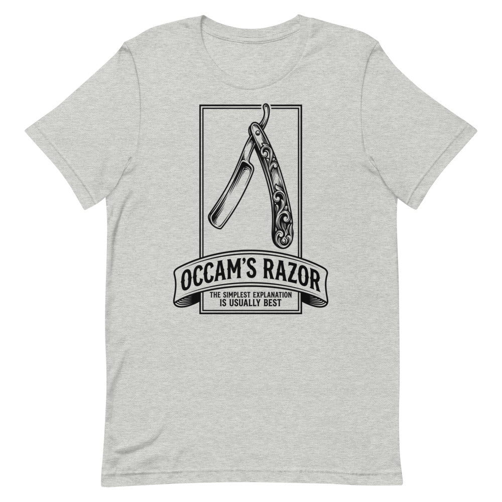 Occam's Razor — The Simplest Explanation Is Usually Best | Philosophy Tee print detail 1