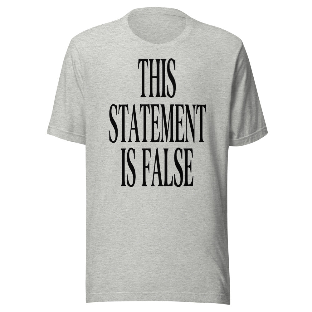 This Statement Is False | Paradox Tee Athletic Heather flat lay