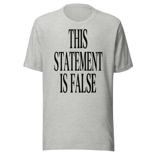 This Statement Is False | Paradox Tee Athletic Heather flat lay
