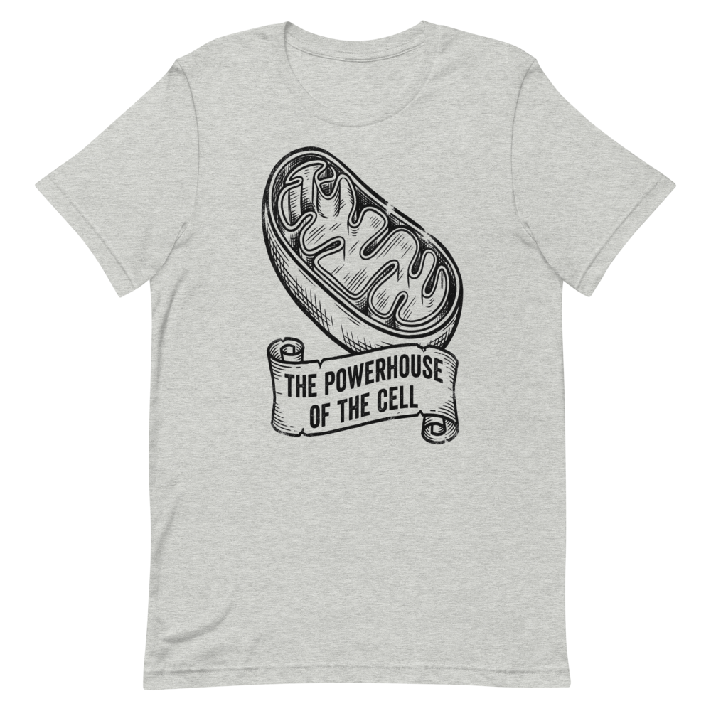 Mitochondria: The Powerhouse of the Cell | Vintage Science Tee - Athletic Heather