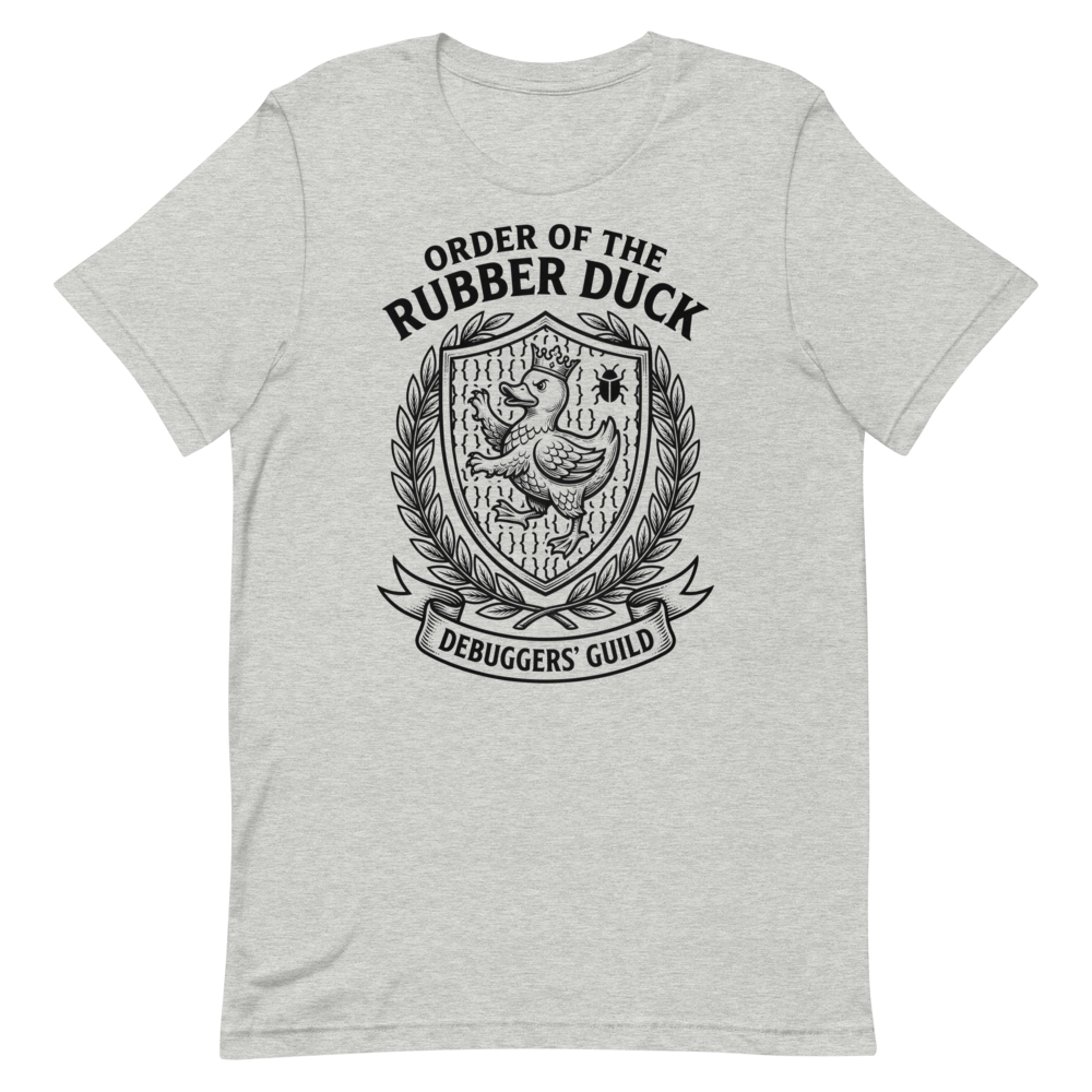 Order of the Rubber Duck: Debuggers' Guild | Crest Tee - Athletic Heather