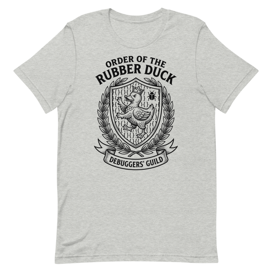 Order of the Rubber Duck: Debuggers' Guild | Crest Tee - Athletic Heather