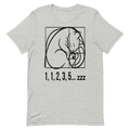 Fibonacci Cat: 1, 1, 2, 3, 5... zzz | Math Cat Tee - Athletic Heather