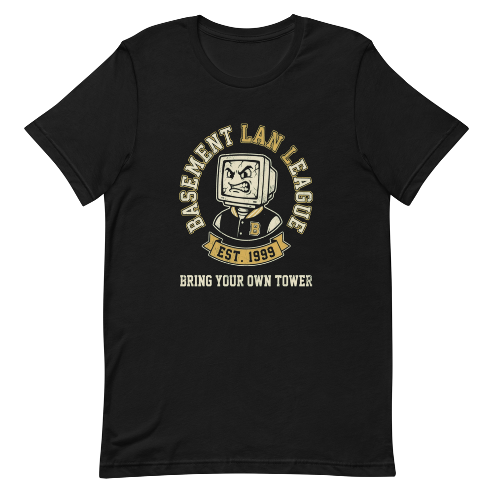 Basement LAN League | Retro Gamer Tee