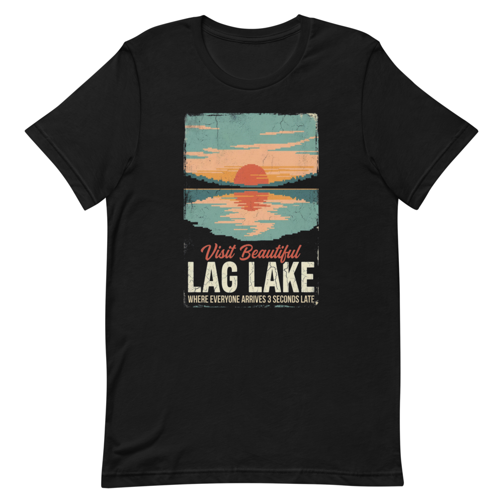 Visit Beautiful Lag Lake | Retro Gaming Travel Tee - Black