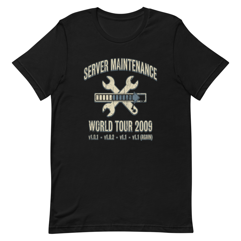 Server Maintenance World Tour | MMO Tour Tee - Black