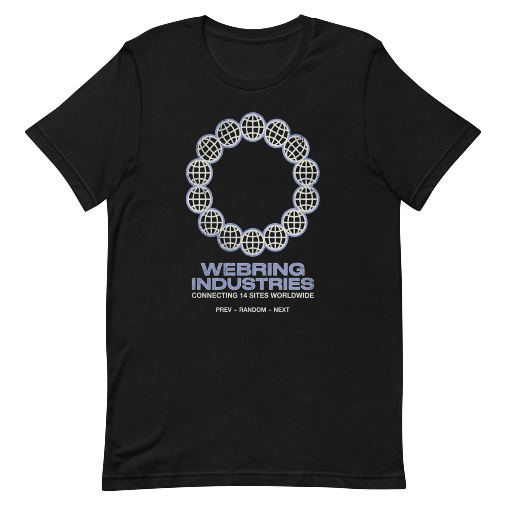 Ring of Globes | Retro Internet Tee - Black