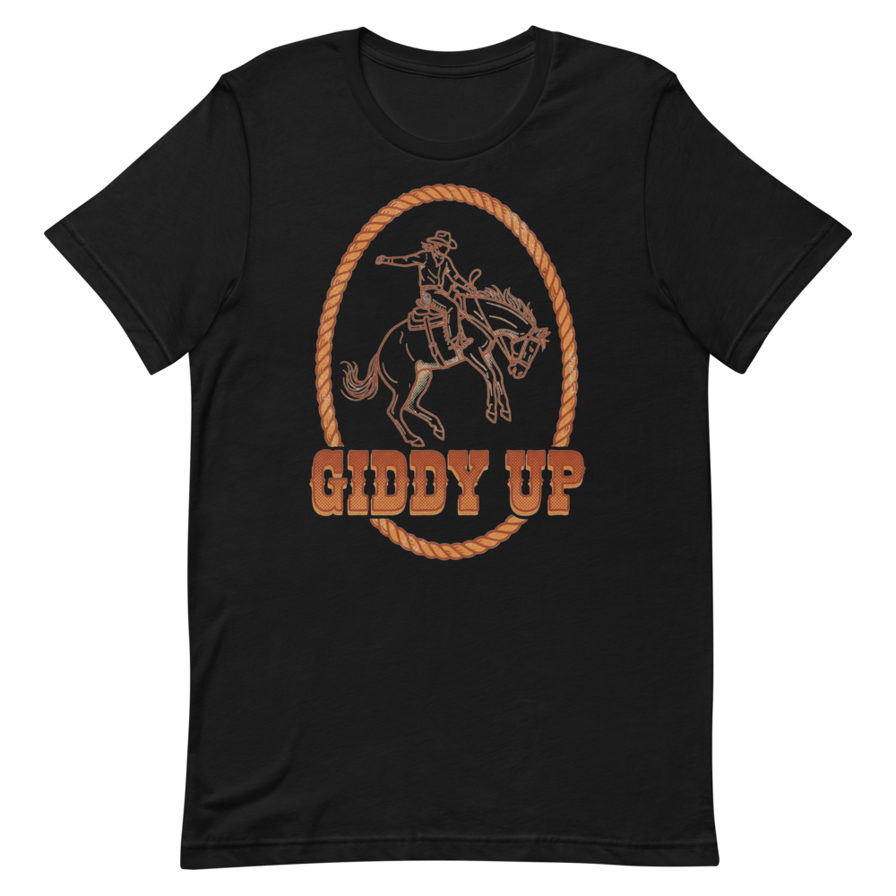 Giddy Up | Vintage Rodeo Tee - Black
