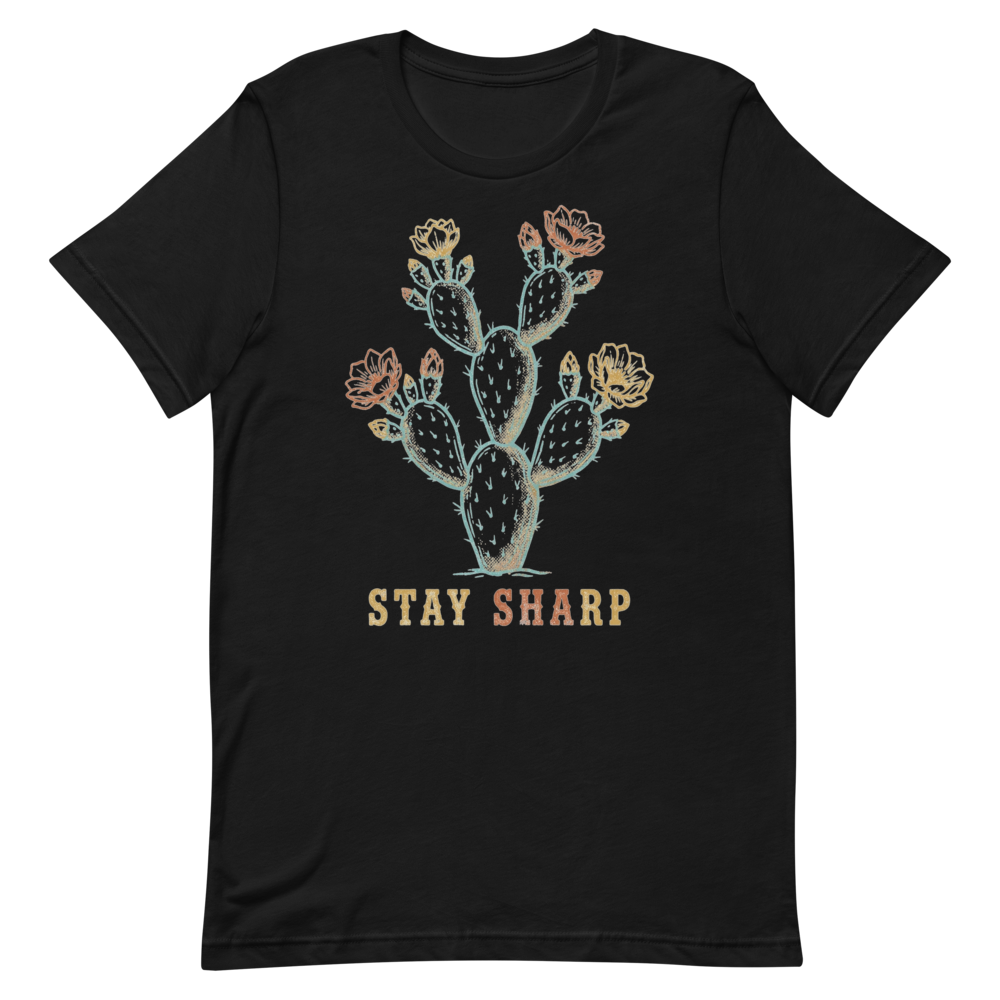 Stay Sharp | Prickly Pear Tee - Black