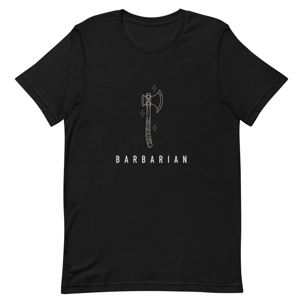 Barbarian | TTRPG Class Line - Staple (Bella+Canvas 3001) Black