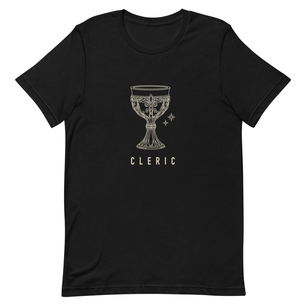 Cleric | TTRPG Class Line - Staple (Bella+Canvas 3001) Black
