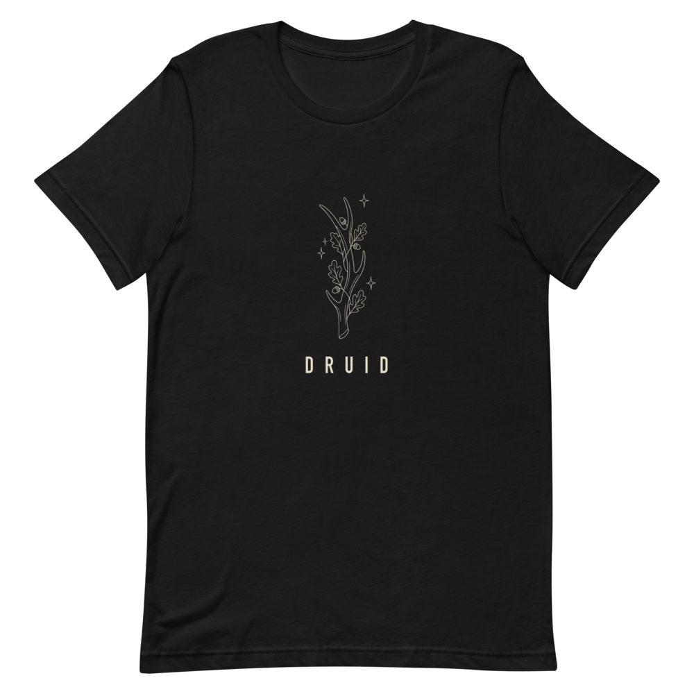 Druid | TTRPG Class Line - Staple (Bella+Canvas 3001) Black