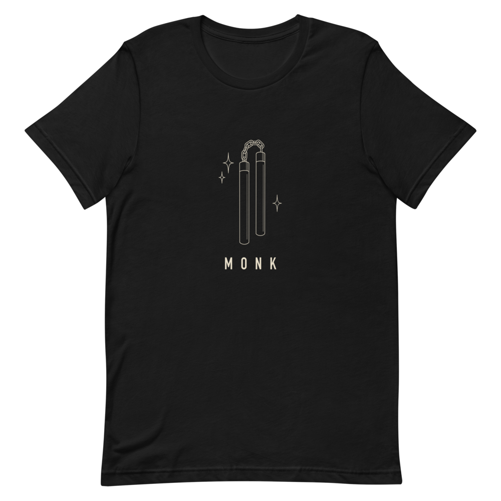 Monk | TTRPG Class Line - Staple (Bella+Canvas 3001) Black