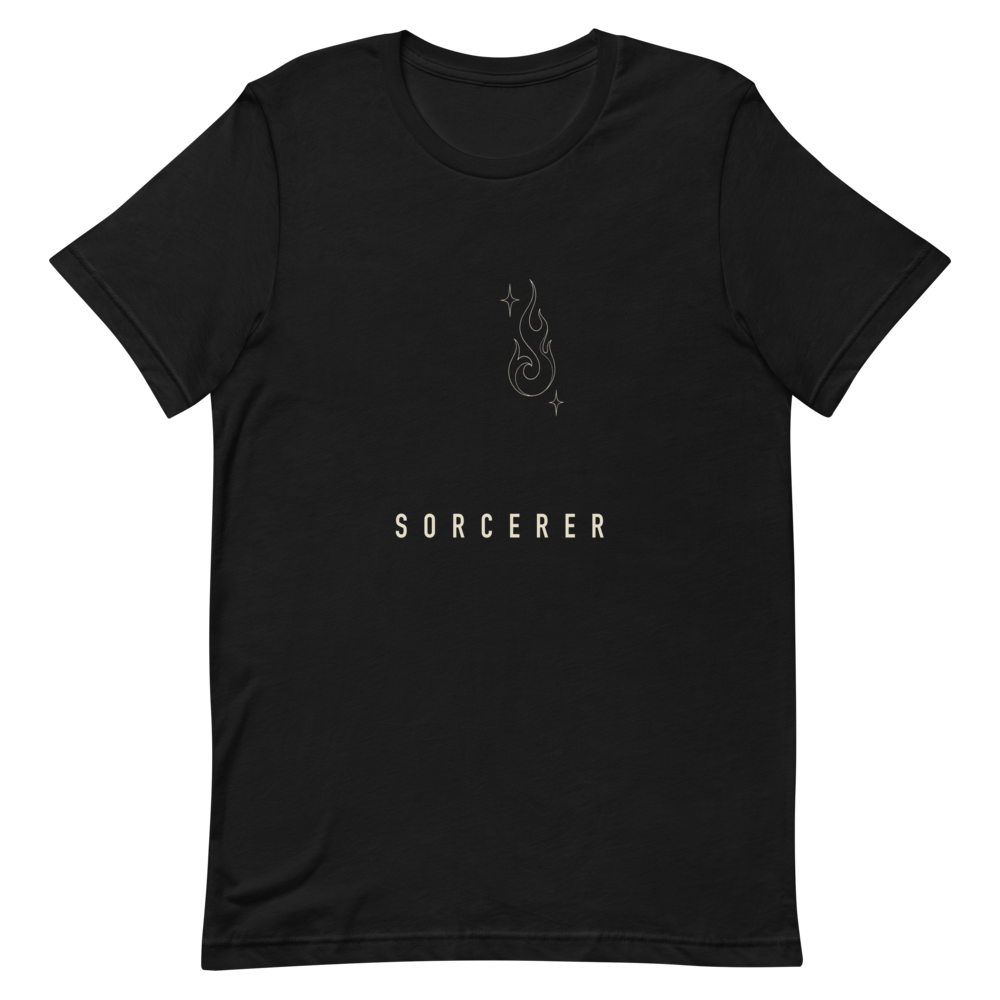 Sorcerer | TTRPG Class Line - Staple (Bella+Canvas 3001) Black