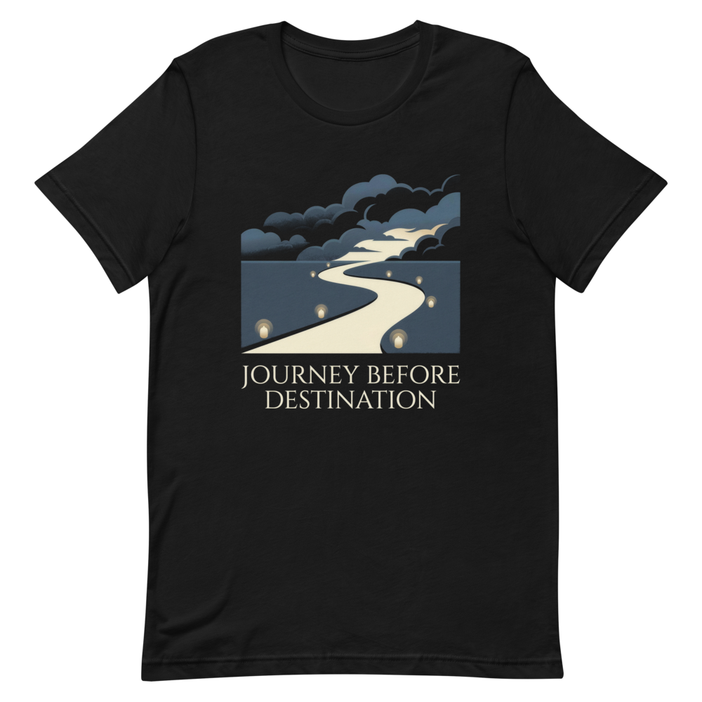 Journey Before Destination | Epic Fantasy Reader - Tee Black (artwork corrected)