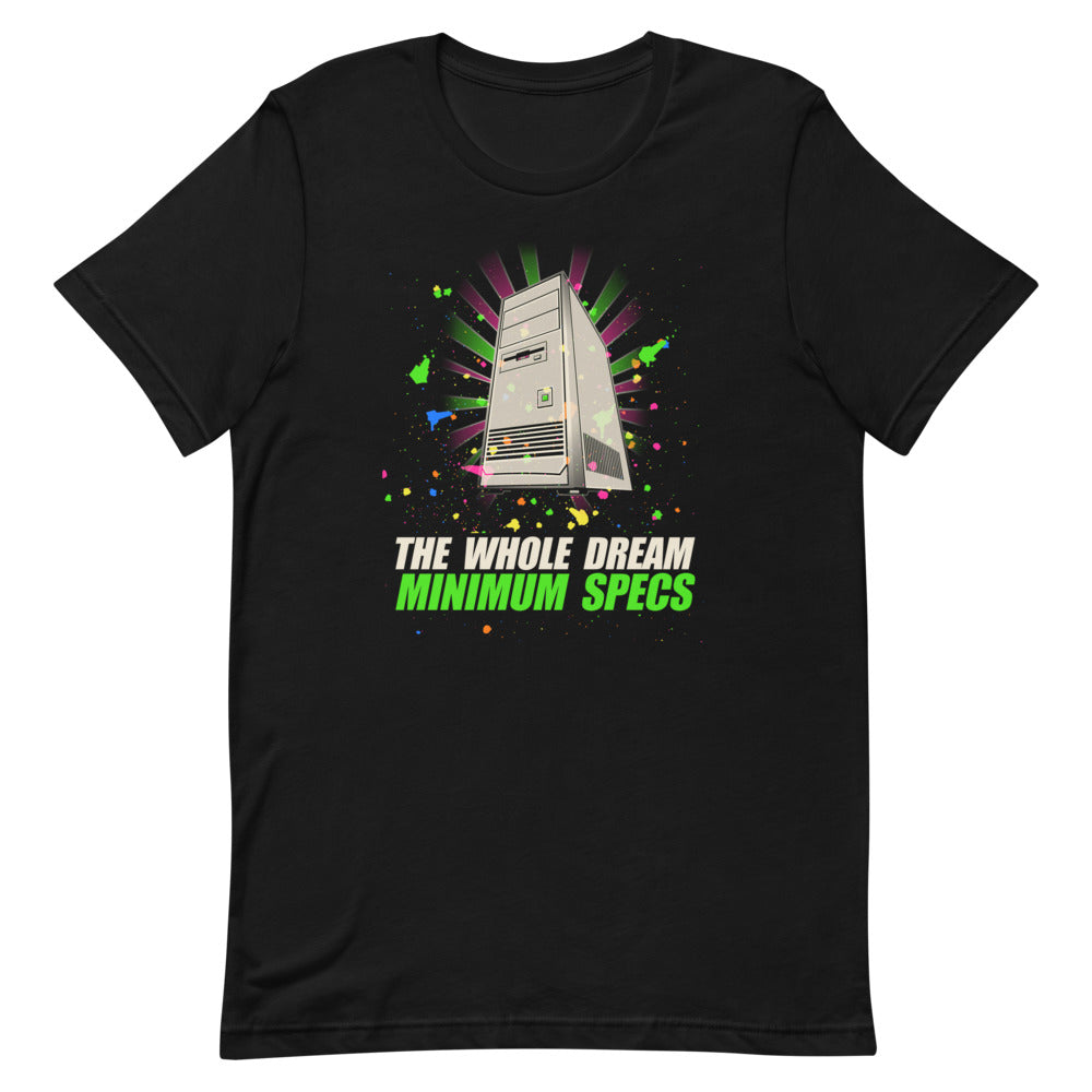 The Whole Dream, Minimum Specs | Retro PC Tee print detail 1