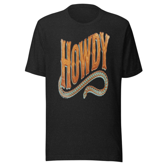 Howdy | Vintage Texas Tee Black Heather flat lay
