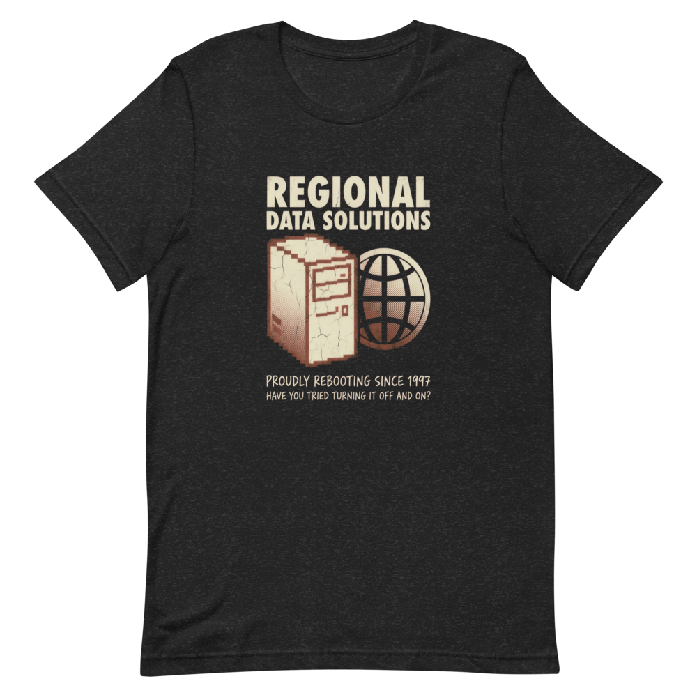 Regional Data Solutions | Retro IT Tee - Black Heather