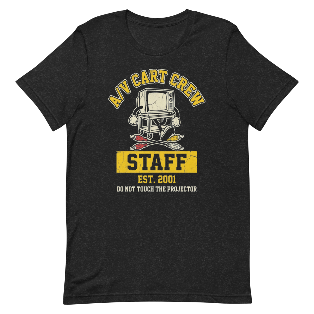 A/V Cart Crew Staff | School Nostalgia Tee - Black Heather