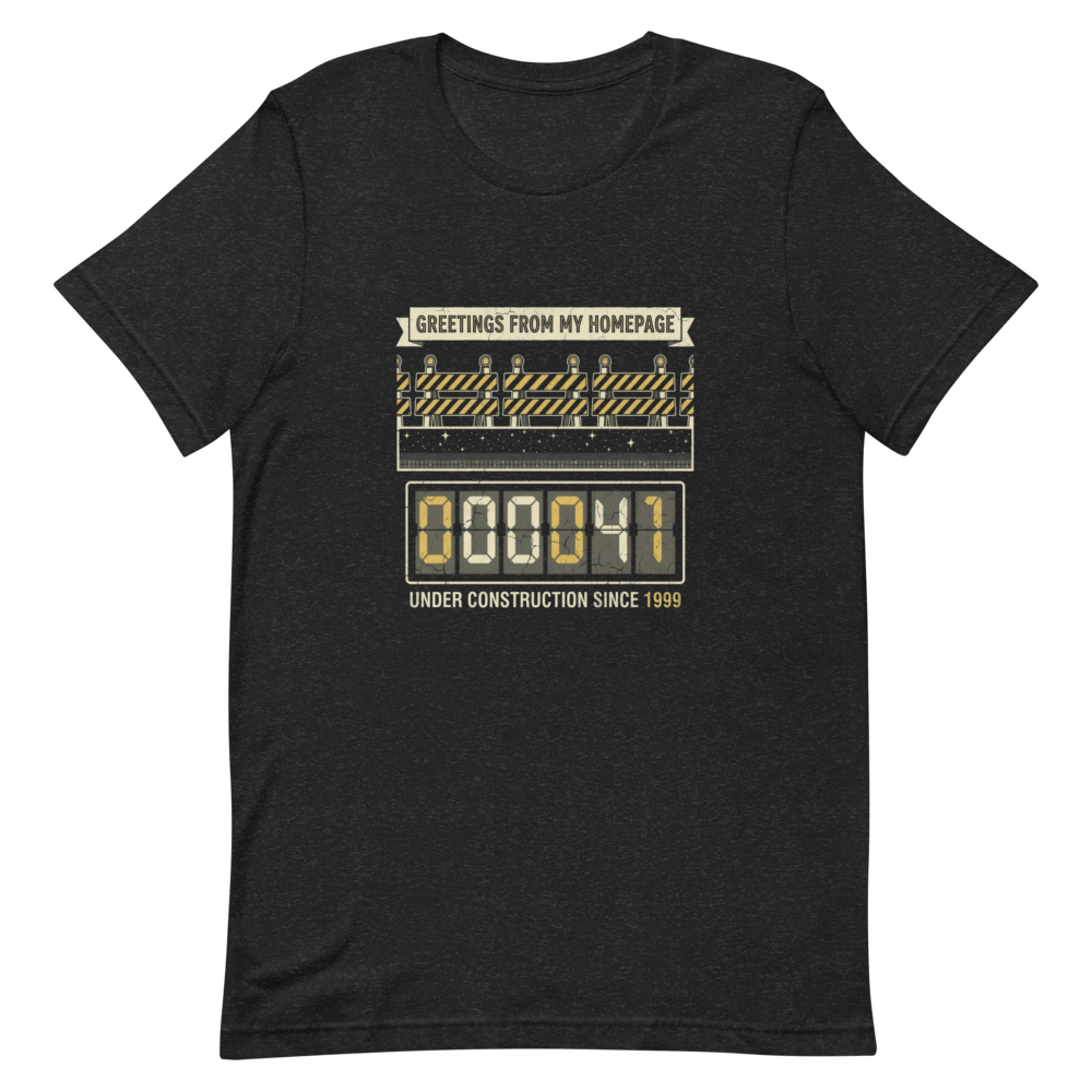 Greetings from My Homepage | Retro Internet Tee - Black Heather