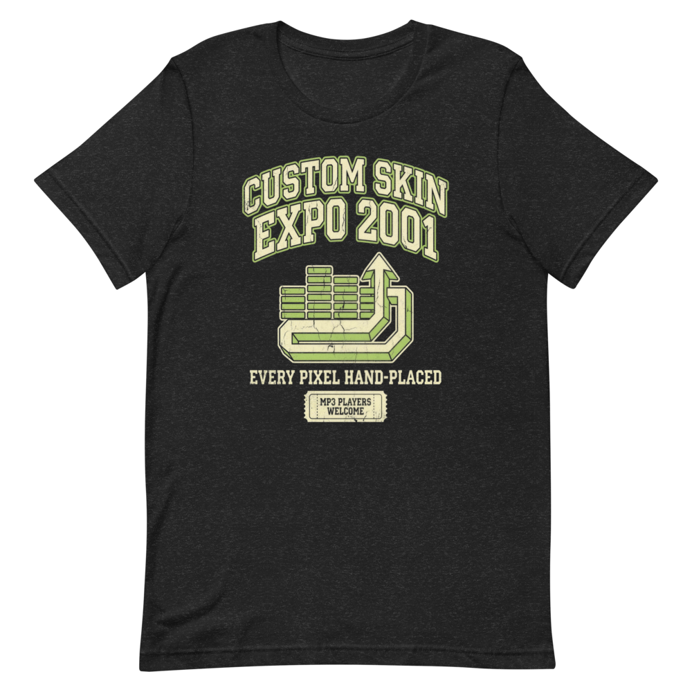 Custom Skin Expo 2001 | MP3 Era Tee - Black Heather