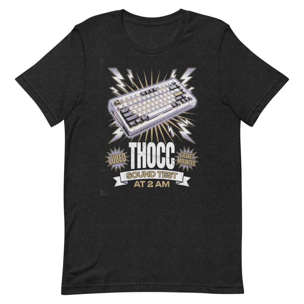 THOCC | Mechanical Keyboard Tee - Black Heather