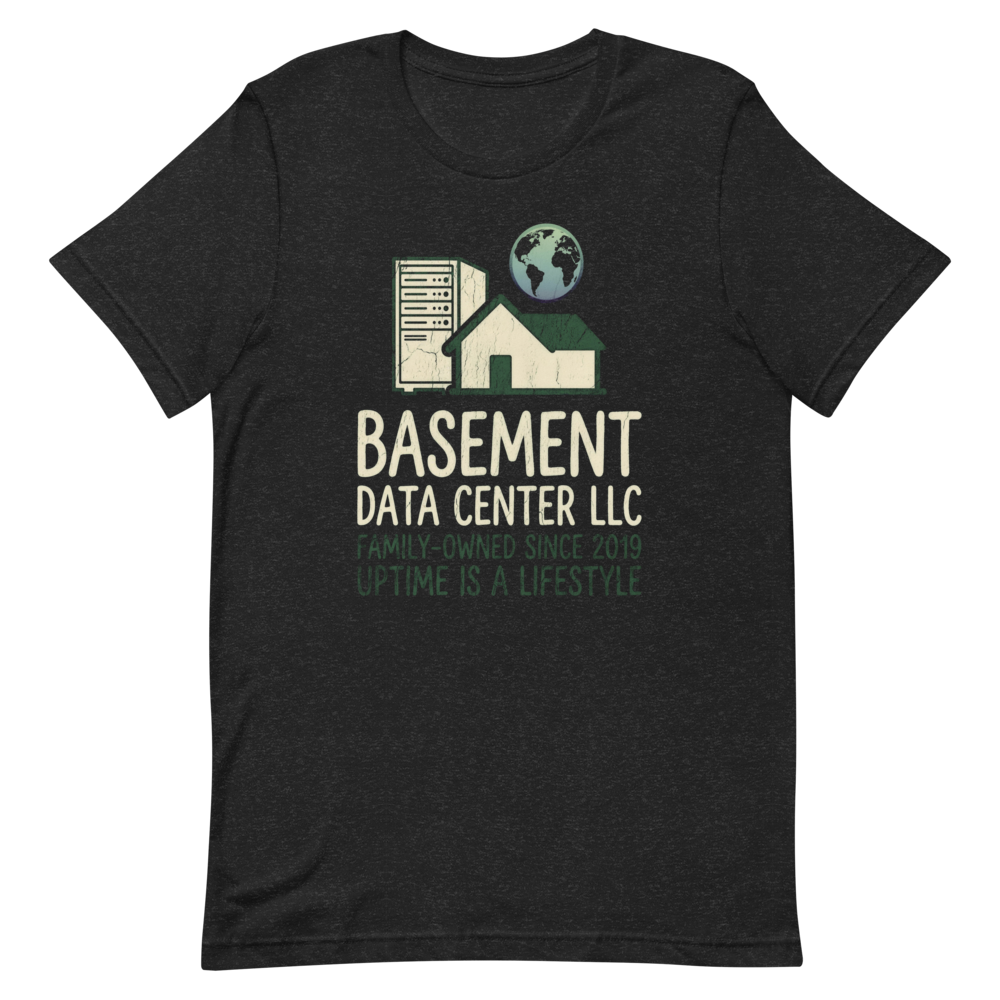 Basement Data Center LLC | Homelab Tee - Black Heather