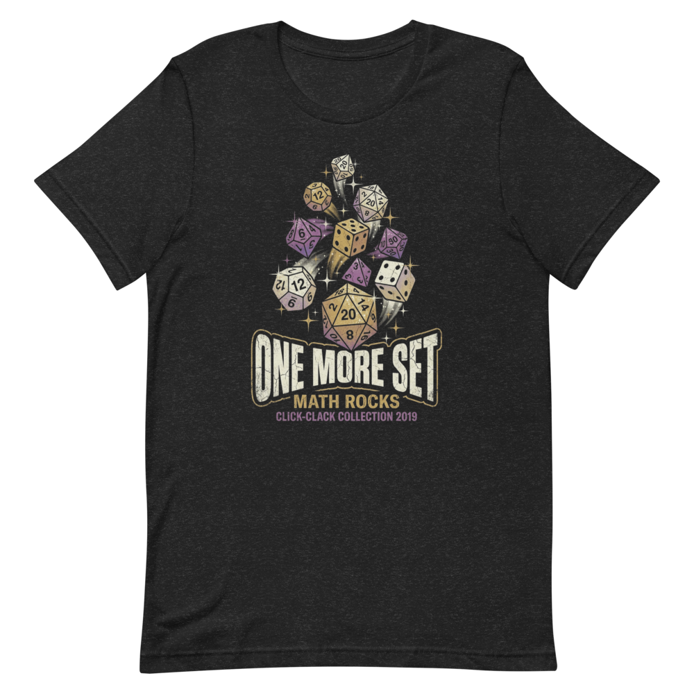 One More Set | Dice Goblin Tee - Black Heather