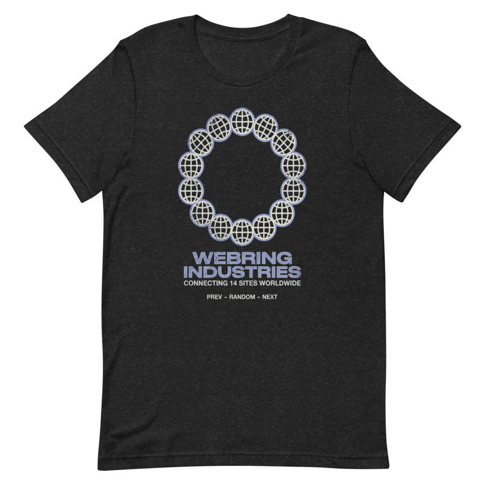 Ring of Globes | Retro Internet Tee - Black Heather