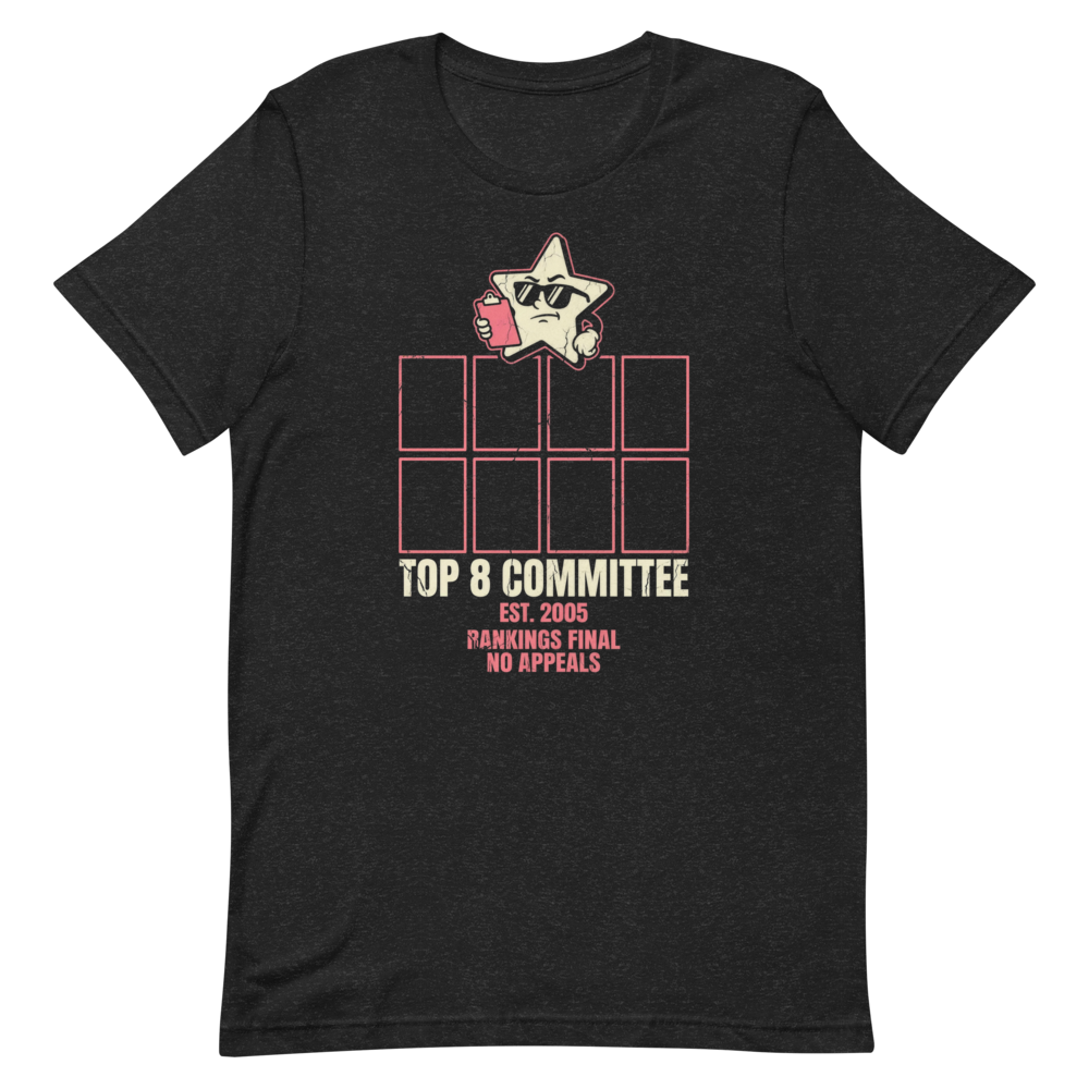 Top 8 Committee | Social Media Nostalgia Tee - Black Heather