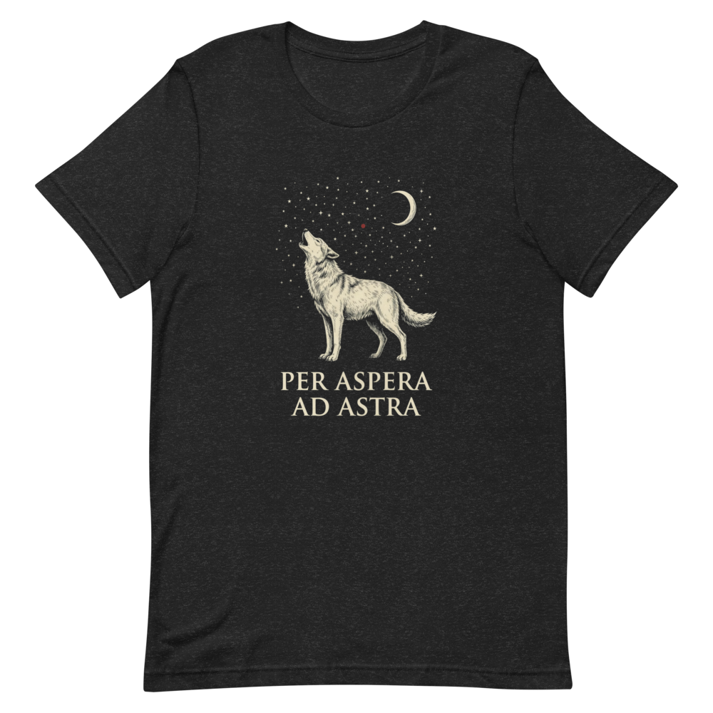 Per Aspera Ad Astra | Sci-Fi Latin Tee - Black Heather