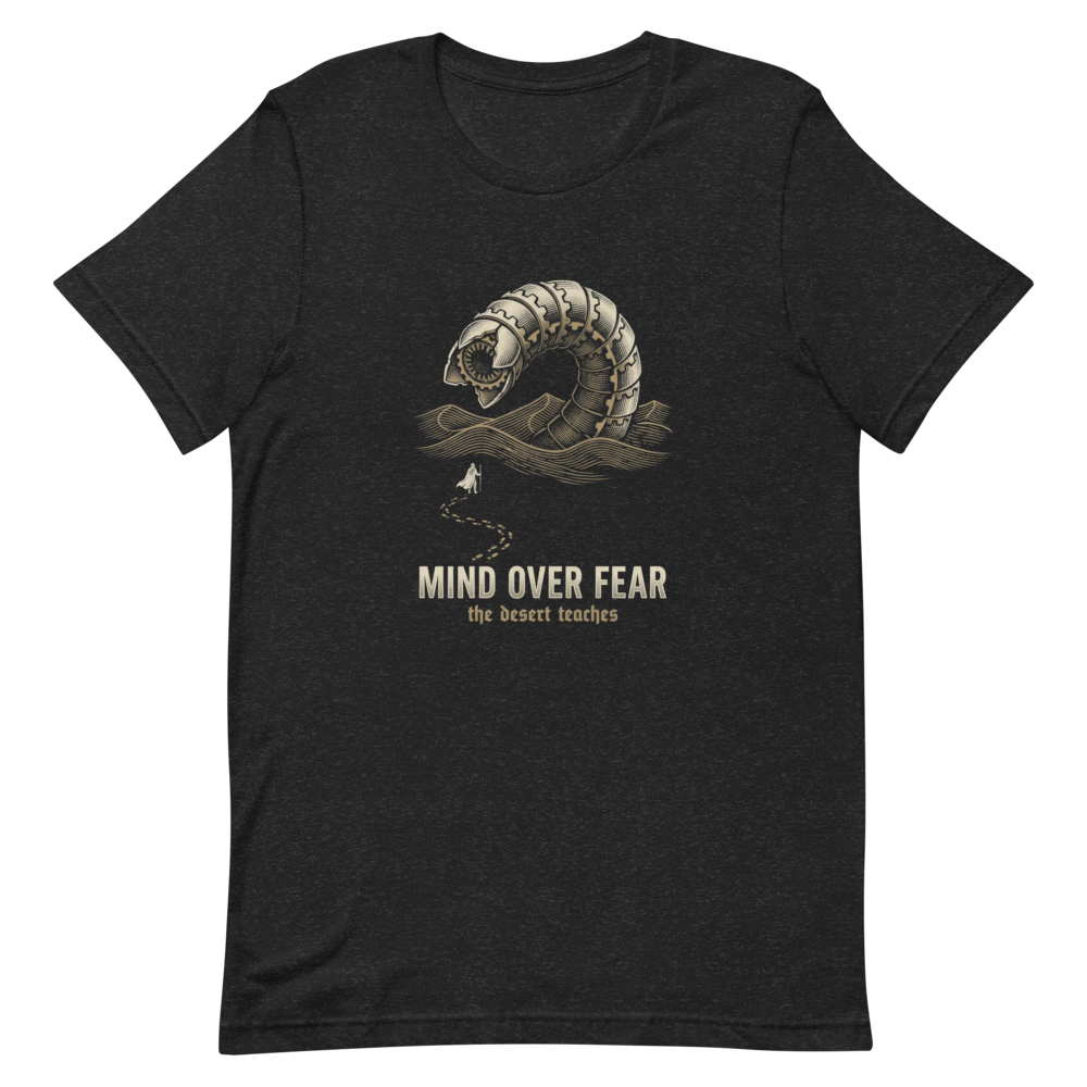 Mind Over Fear | Desert Sci-Fi Tee - Black Heather