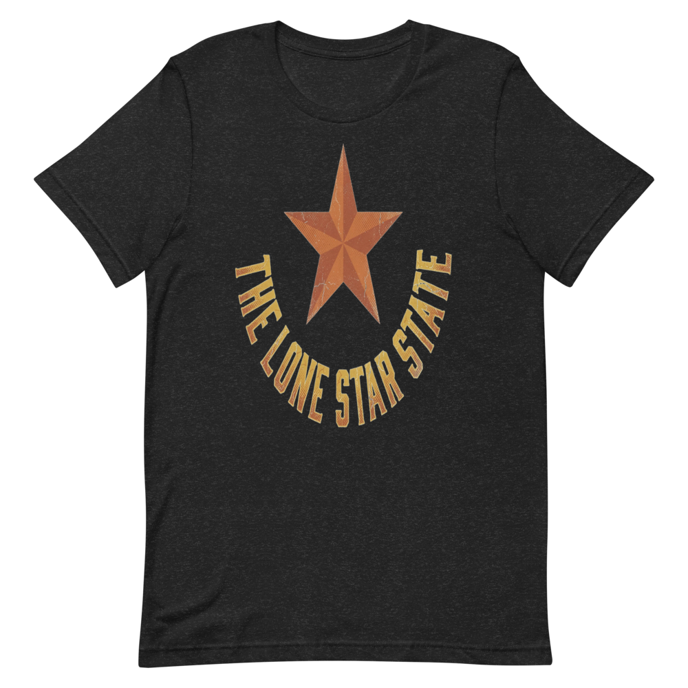 The Lone Star State | Retro Texas Tee - Black Heather