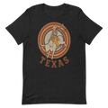 Texas Longhorn Sunset | Retro Western Tee - Black Heather