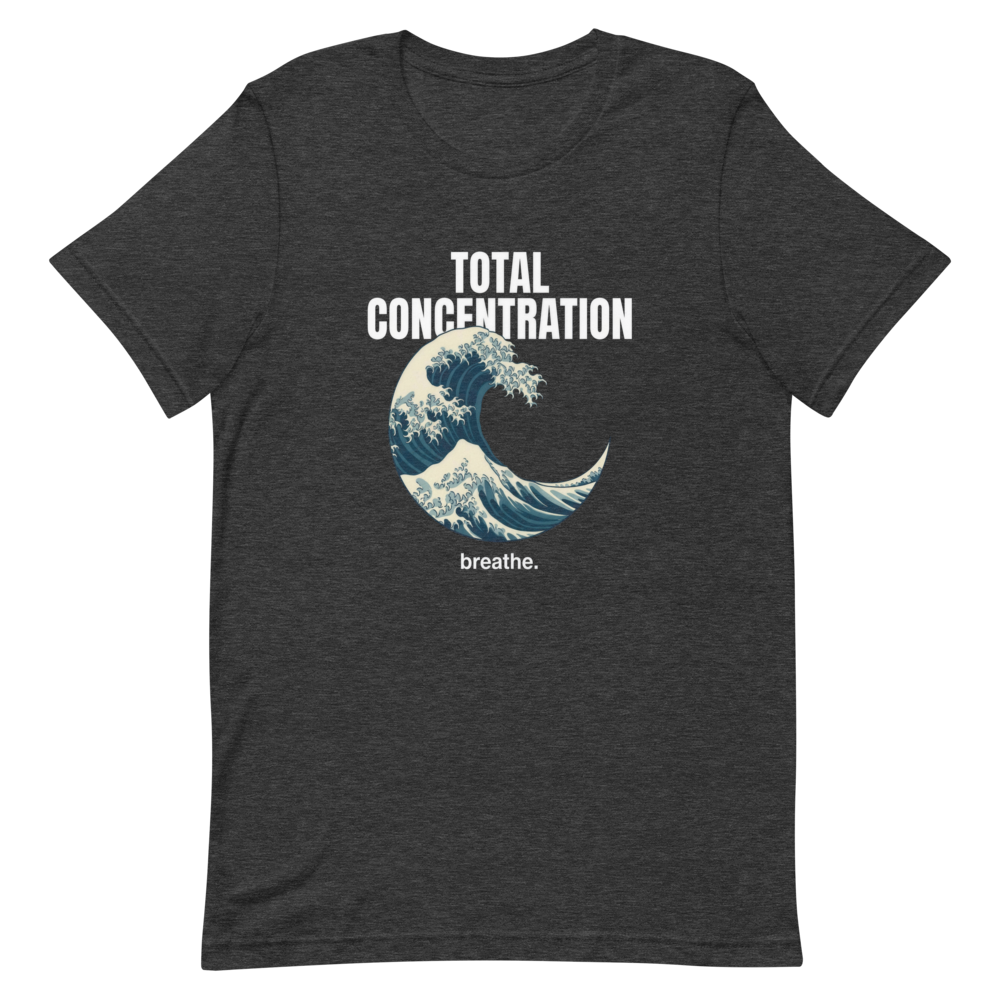 Total Concentration (breathe.) | Wave Training Tee - Dark Grey Heather
