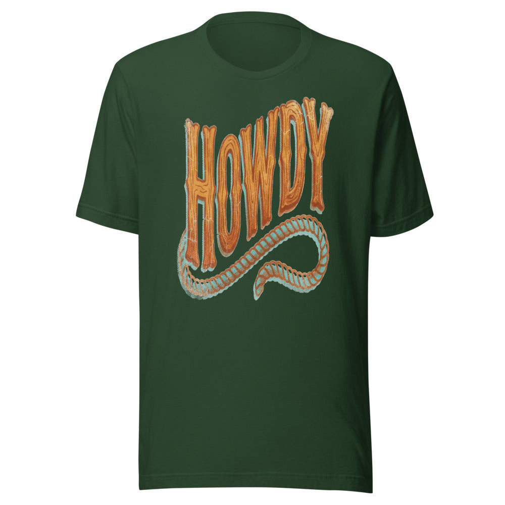 Howdy | Vintage Texas Tee Forest flat lay