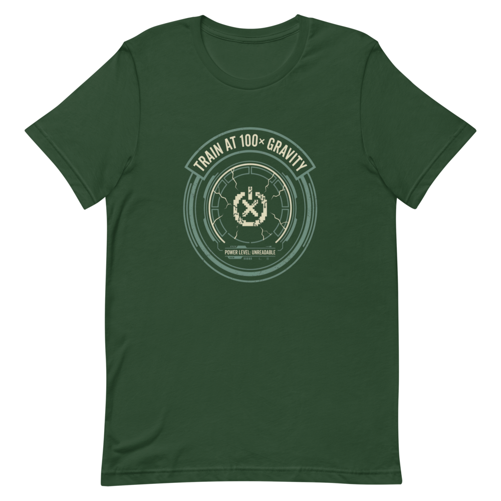 Train at 100x Gravity | Anime Workout Tee - Forest