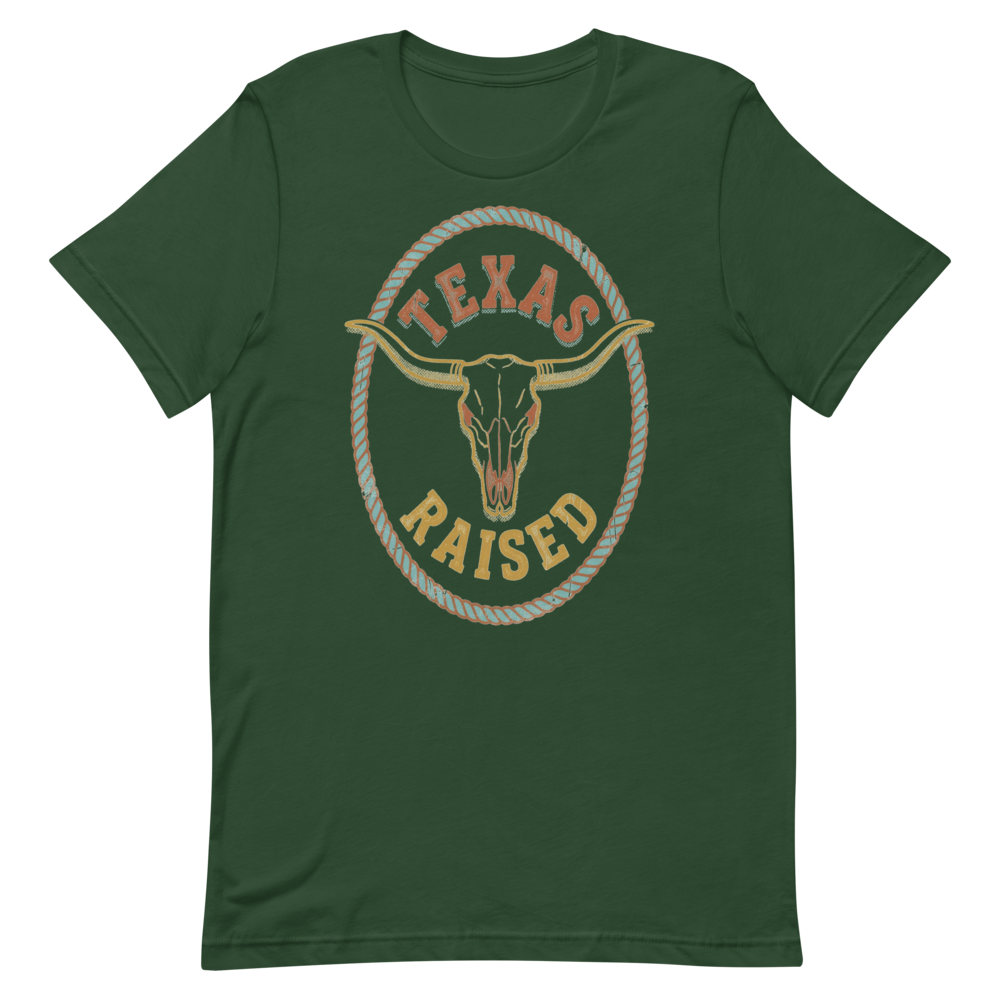 Texas Raised | Longhorn Badge Tee - Forest