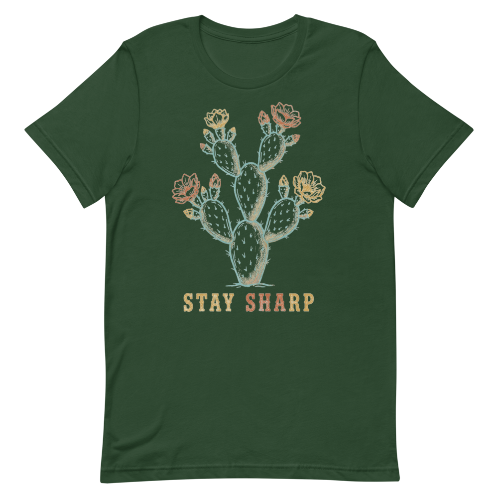Stay Sharp | Prickly Pear Tee - Forest