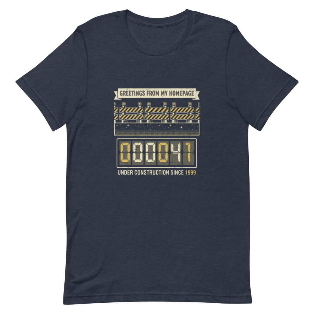 Greetings from My Homepage | Retro Internet Tee - Heather Navy